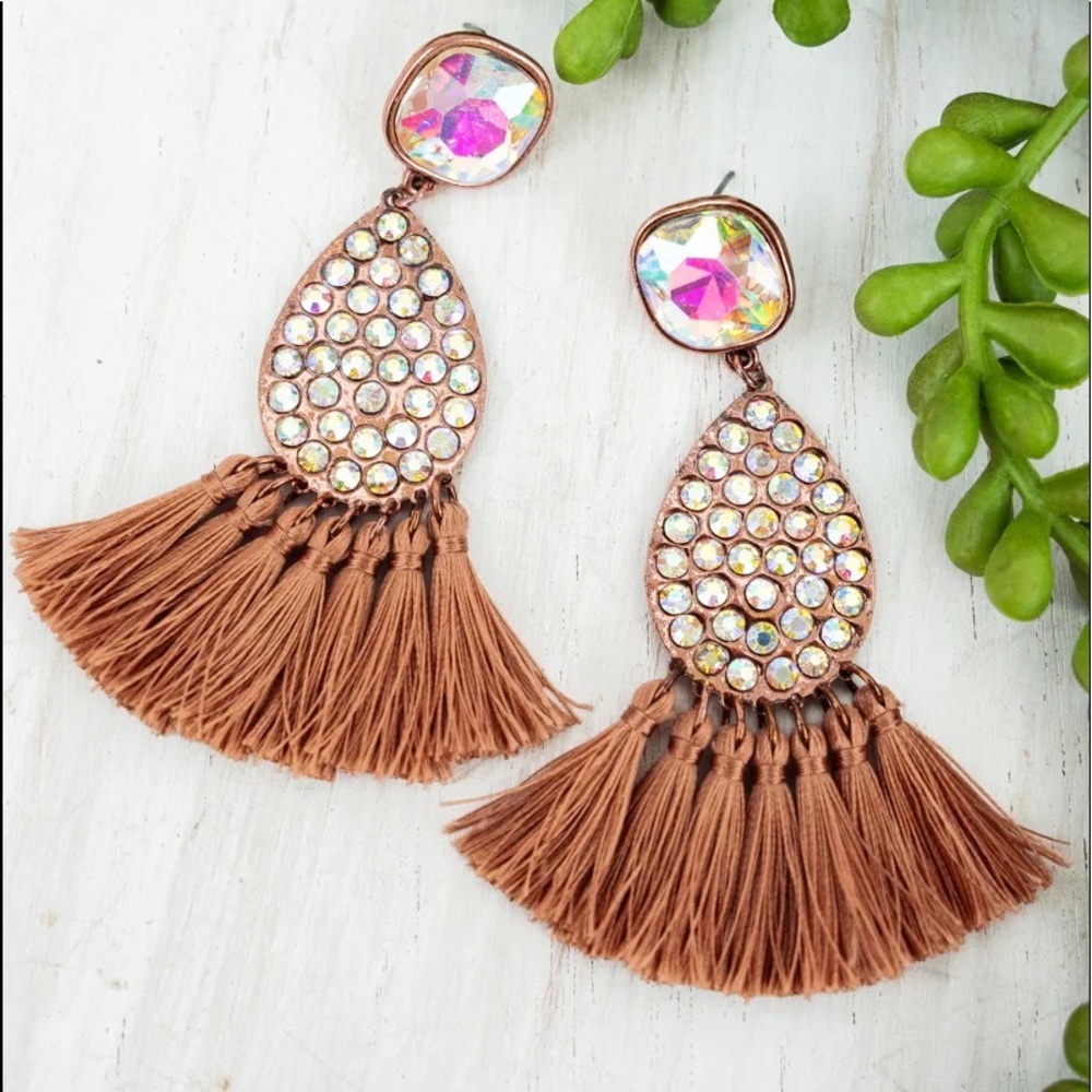 Teardrop Tassel Earrings